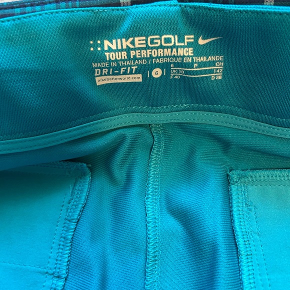 Nike Golf Tour Performance Dri-Fit Plaid Skort & Shorts Set Size 6 Resort Wear - Picture 6 of 13